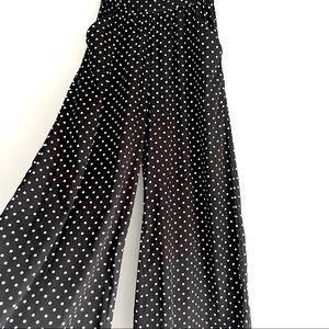 Zara Polka Dot Wide Leg Pants